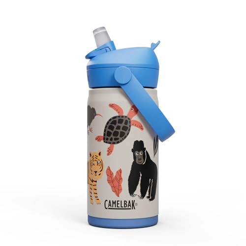 CamelBak Thrive Flip Straw Kids Bite Valve Insulated Stainless Steel Water Bottle Butterfly Rainb... | Amazon (US)