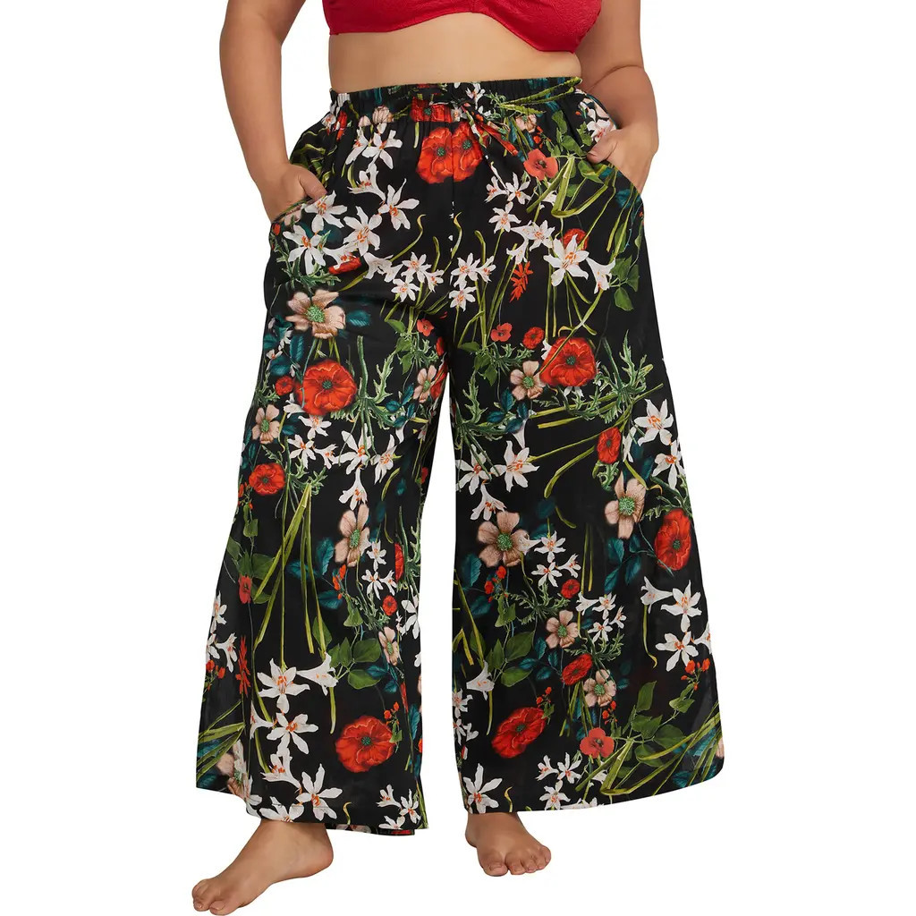 Artesands Grainger Floral Cover-Up Pants in Black at Nordstrom, Size 8-10 Us | Nordstrom