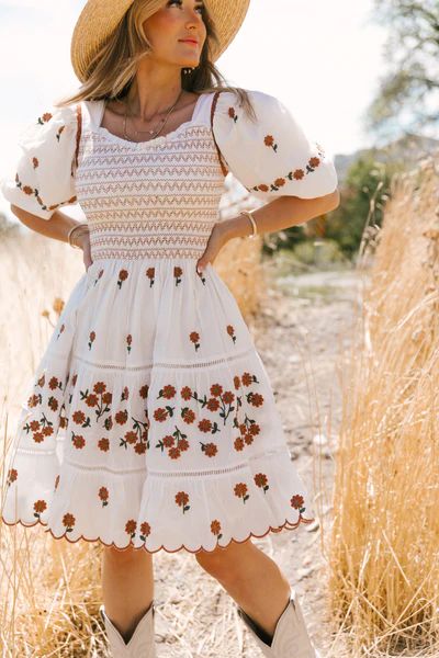 Greta Dress in Rust Floral | Ivy City Co