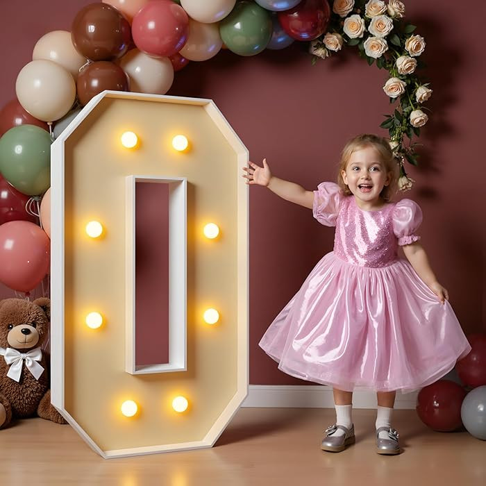 imprsv 3FT Light Up Numbers, Marquee Numbers 0 for Birthday and Anniversary Party Decorations, La... | Amazon (US)