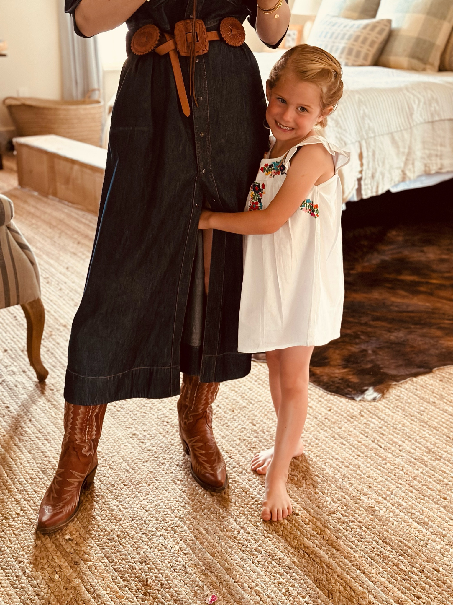 My mom got the girls Mexican embroidered dresses in Cabo and they look adorable in them! Biz couldn’t help but get in on my outfit shot tonight so I found you a few dresses like hers. #LTKGiftGuide

#LTKkids #LTKtravel