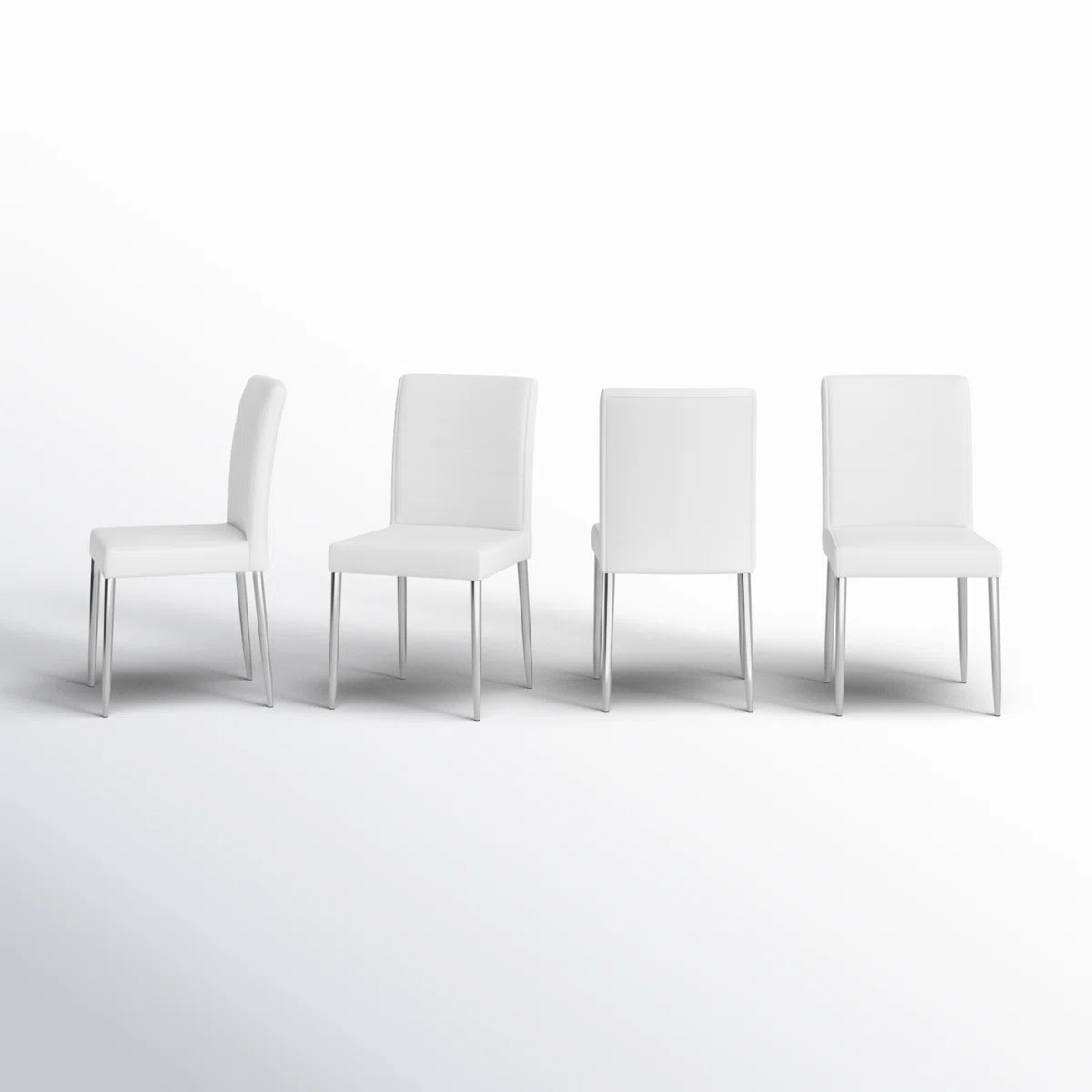 Ehrhardt 19.25'' H Faux Leather Upholstered Side Chair (Set of 4) | Wayfair North America