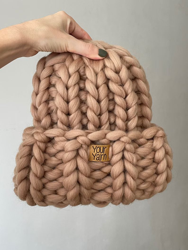 Women's wool knit hat, Super Chunky Beanie, Chunky Knit Beanie, Winter Knit Hat | Etsy (US)