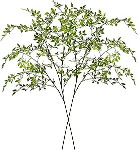 Artificial Greenery Stems, 43.3" Nandina Branches Tall Faux Plant Stems for Vase, Greenery Decor ... | Amazon (US)