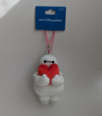 New Tokyo Disney Resort Baymax Big Hero strap keychain plush red heart | eBay US