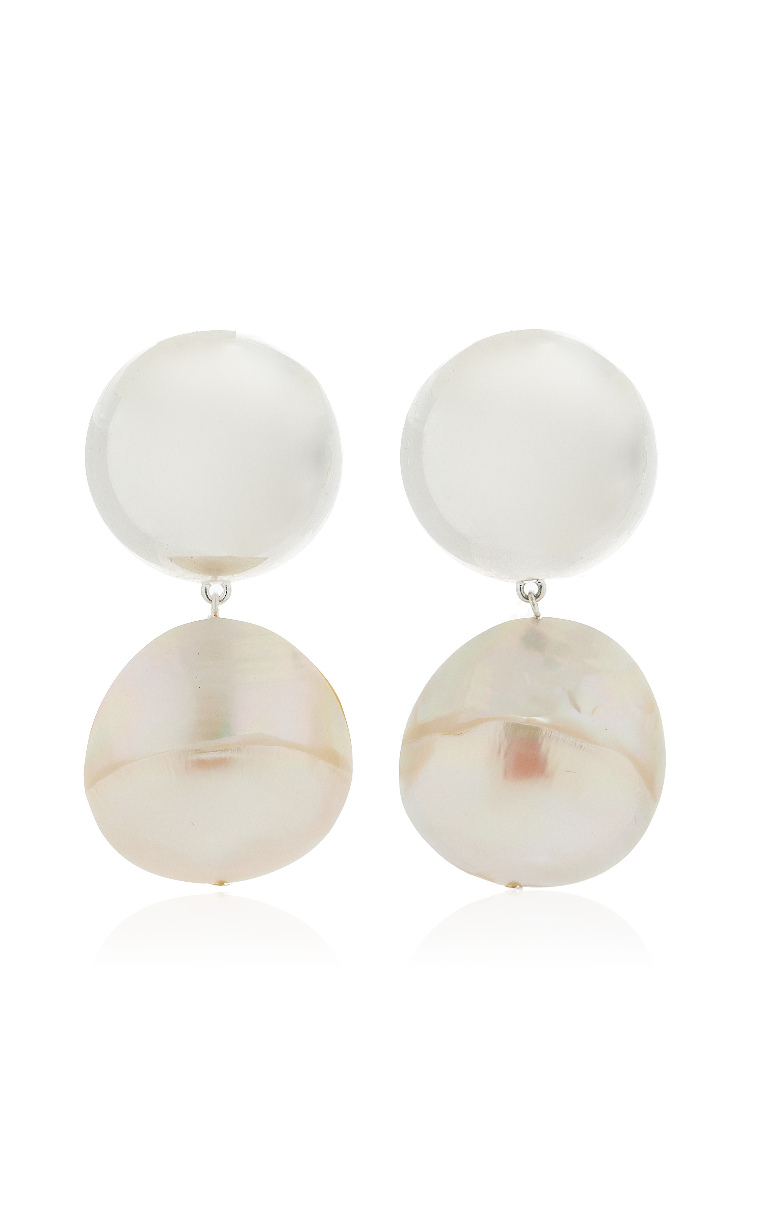 Rodan Pearl Silver-Plated Nautilis Shell Clip-On Earrings | Moda Operandi (Global)