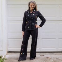 70S Embroidered Denim Pant Set | Vtg Vintage | Etsy (US)