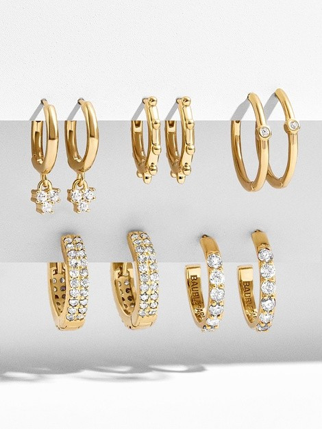 Liza 18K Gold Earring Set | BaubleBar (US)