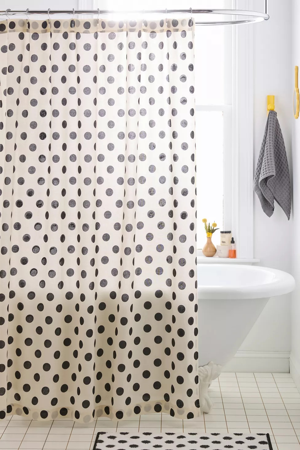 Polka Dot Patterned Shower Curtain | Urban Outfitters (US and RoW)