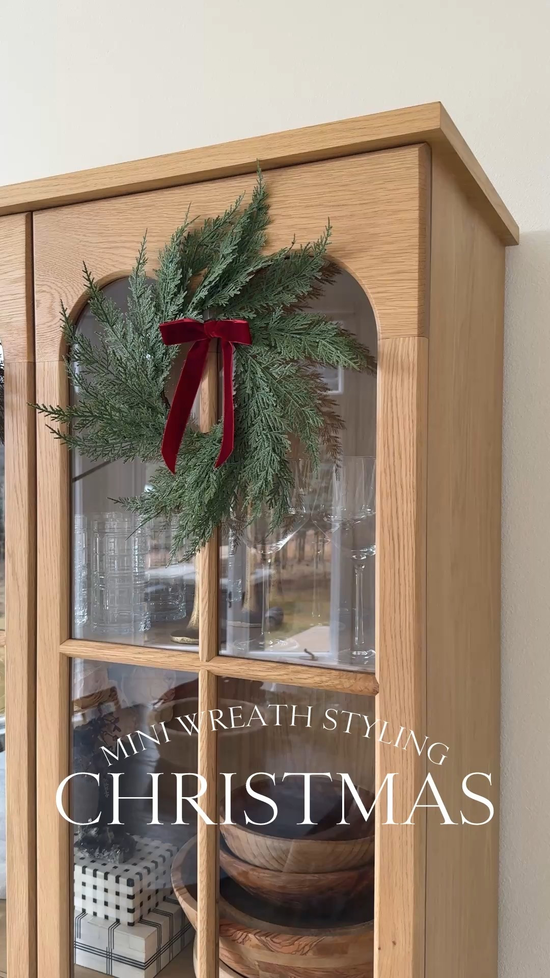 mini wreath styling for Christmas🤶🏻 Make a cabinet or bar stool extra festive this season by adding a wreath and velvet bow! I used my leftover burgundy bows from my Christmas tree. Easily secure them with the twist tie they come with. Hook them on a piece of furniture and you’re good to go!

Holiday
Home decor
Kitchen 

#LTKHome #LTKHoliday