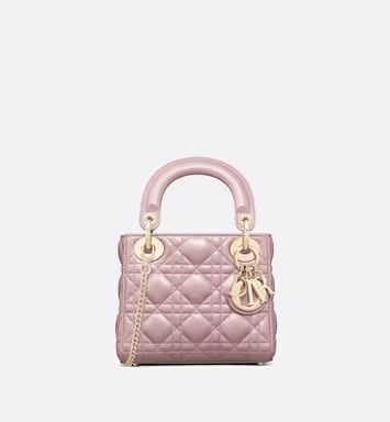 Mini Lady Dior Bag Lotus Pearlescent Cannage Lambskin | DIOR | Dior Beauty (US)