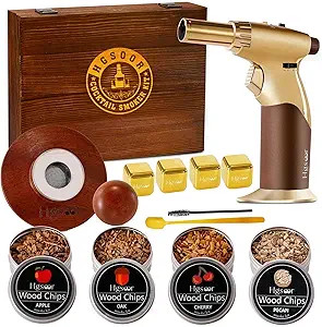 Whiskey Smoker Kit - Old Fashioned Drink Smoker Kit - Cocktail Smoker Kit with Torch, 4 Flavors W... | Amazon (US)