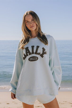 Oversize Crew in Lake Day And Coco | Revolve Clothing (Global)