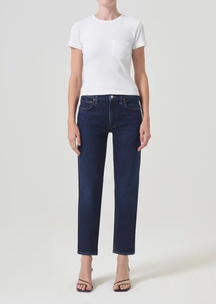 Kye Mid Rise Straight Crop (STRETCH) in Song | AGOLDE