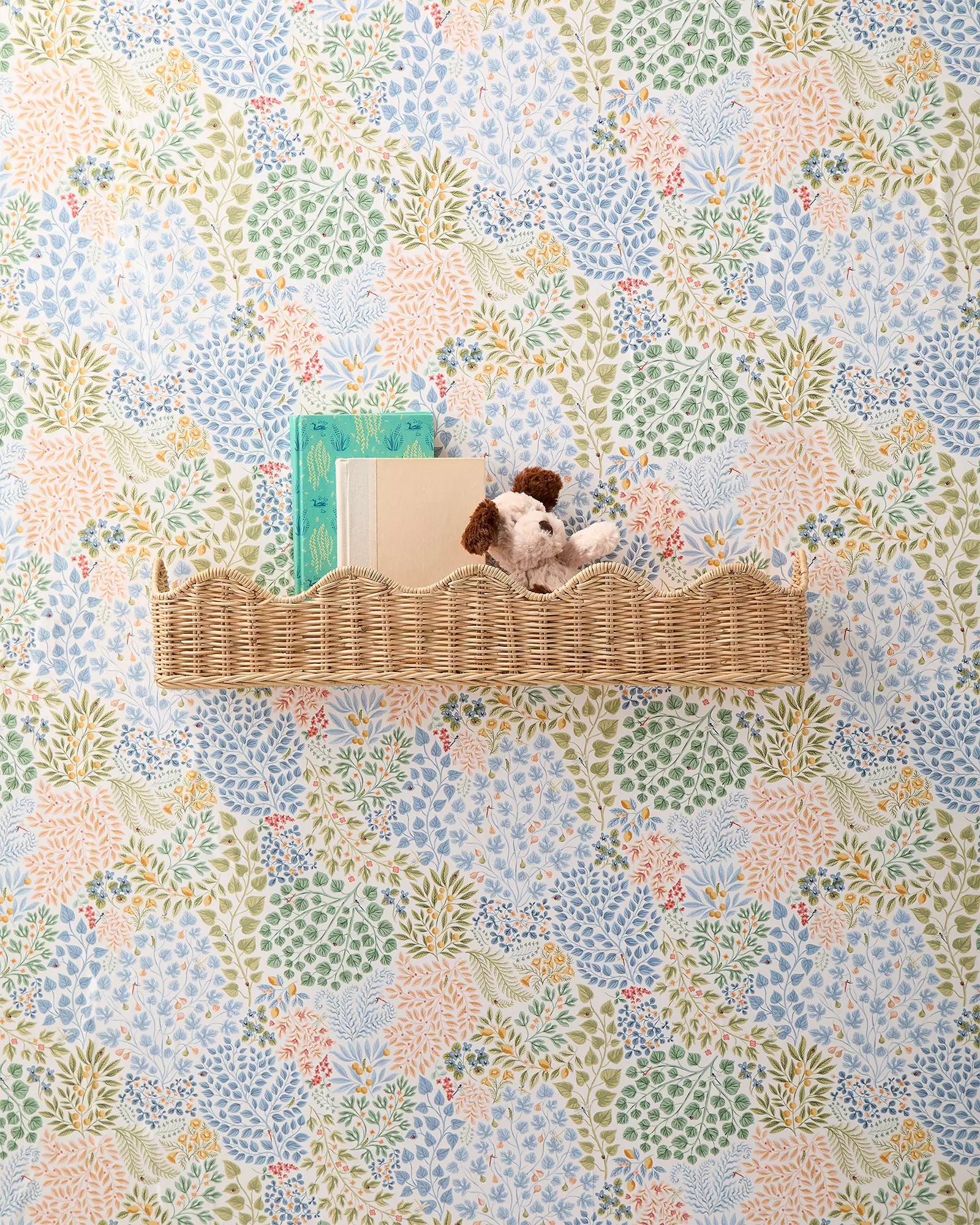 Rattan Wave Wall Shelf | Serena and Lily