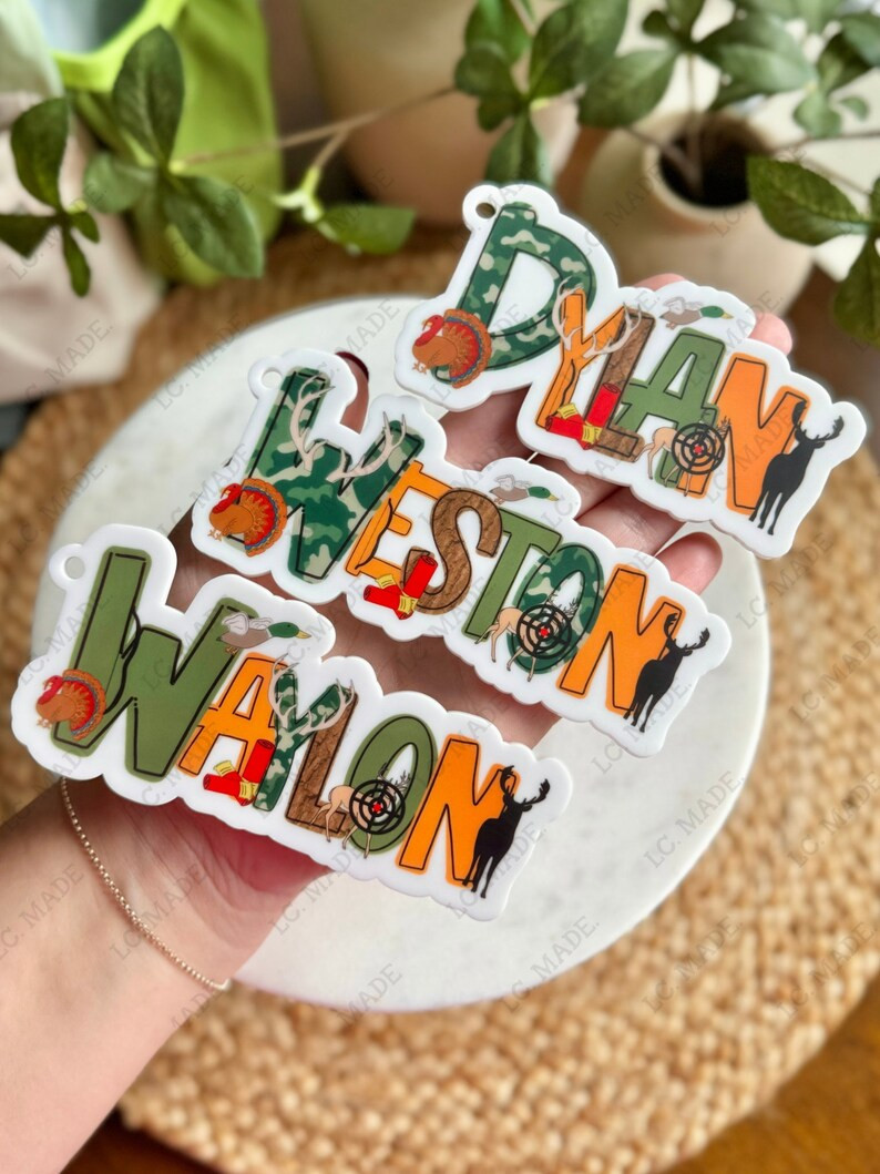 Hunting Inspired Backpack Tag, Camo Bag Tag, Keychain, Luggage Tag, Backpack Tag, Personalized Ba... | Etsy (US)