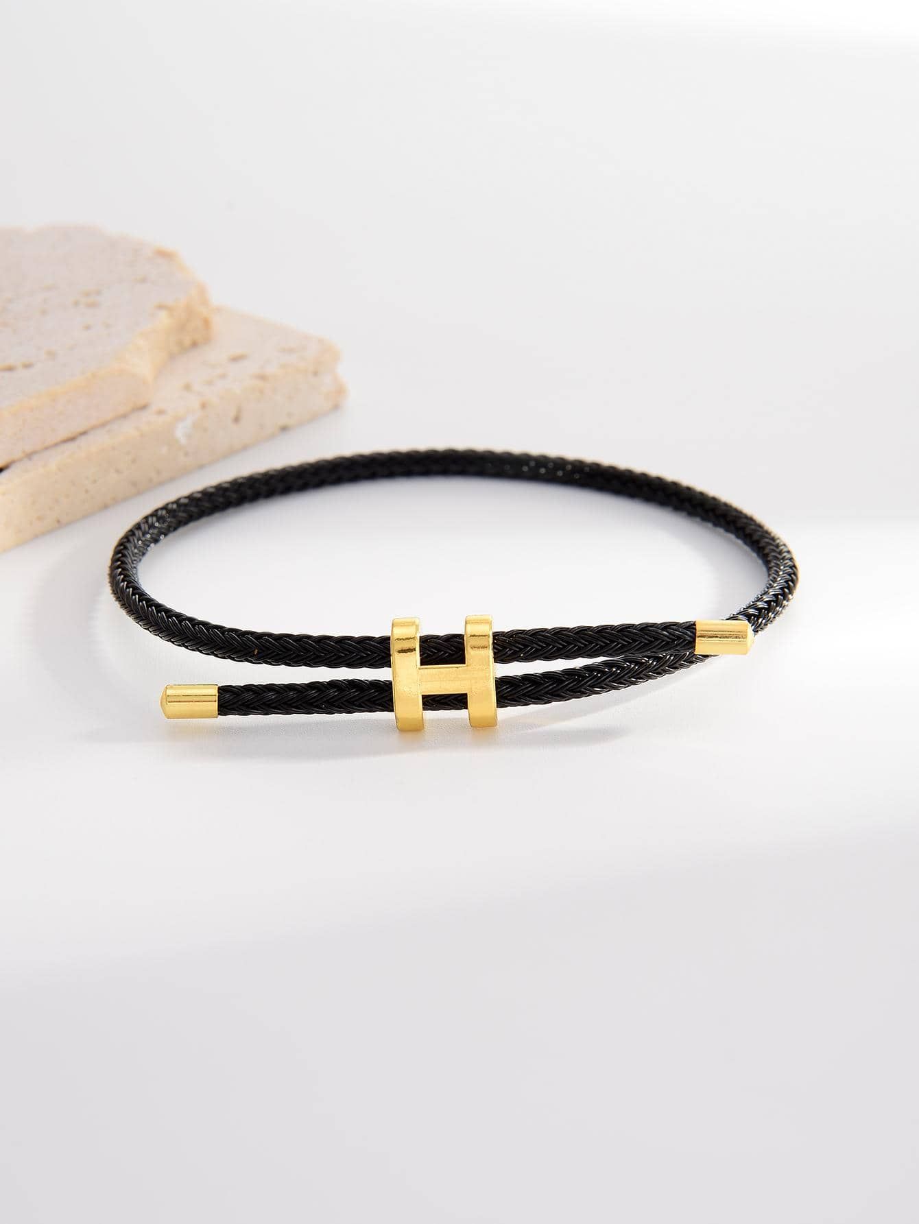 Minimalist Letter Buckle String Bracelet | SHEIN