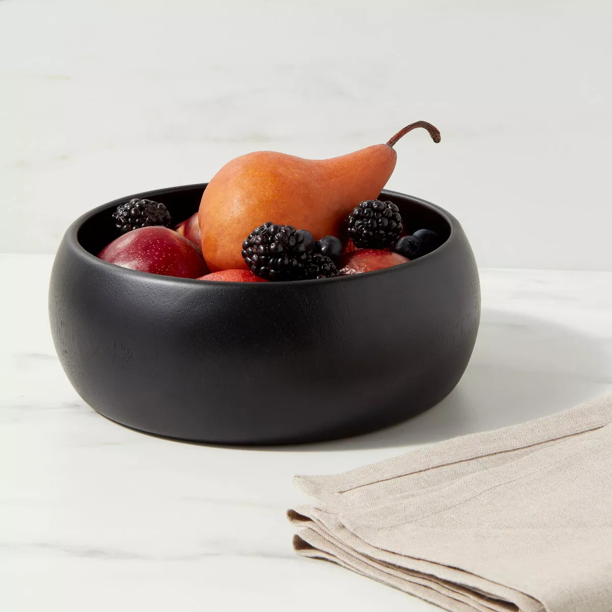 118oz Acacia Modern Serving Bowl Black - Threshold™ | Target