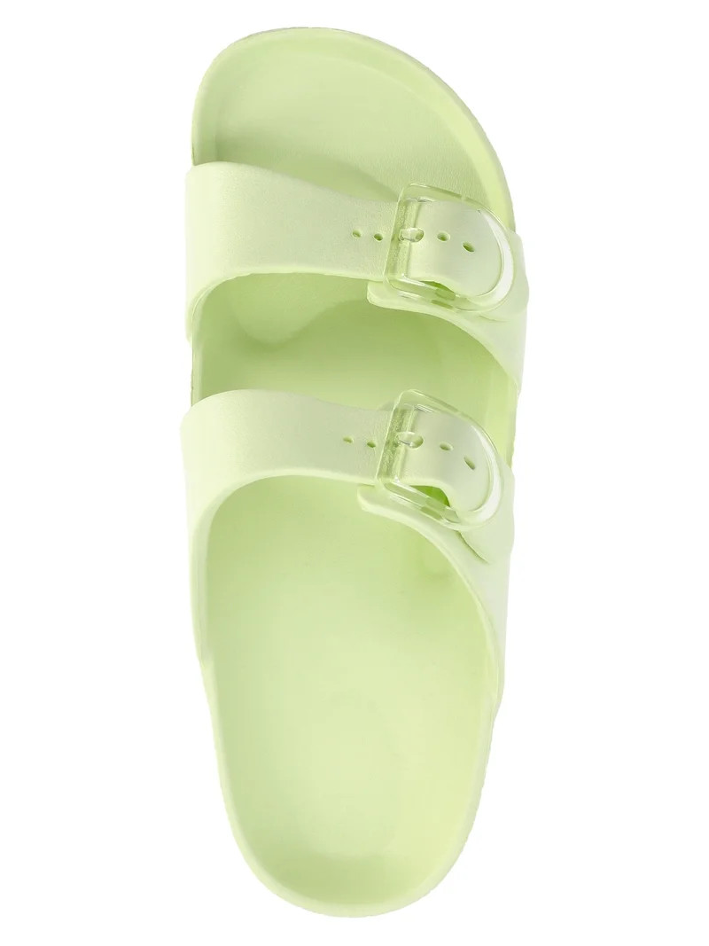 Time and Tru Women's Double Buckle Slide Sandals | Walmart (US)