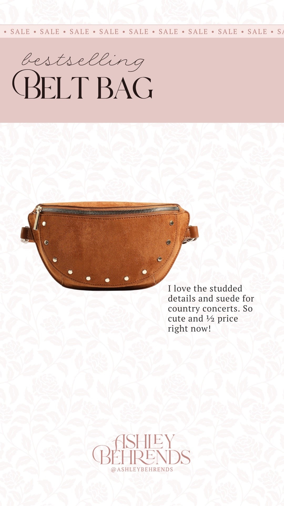 This belt bag from @Maurices is so good. The color, the material and the studded details are stunning. The regular price is already affordable and right now it’s 50% off, so only $19! 
Affordable handbag, Maurices purse 

#LTKSaleAlert #LTKSeasonal