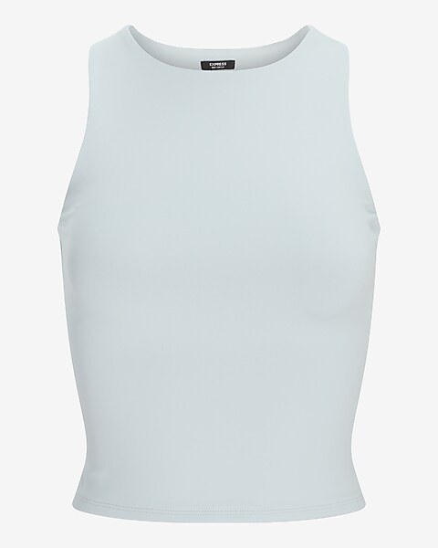 Body Contour Cropped High Neck Tank | Express