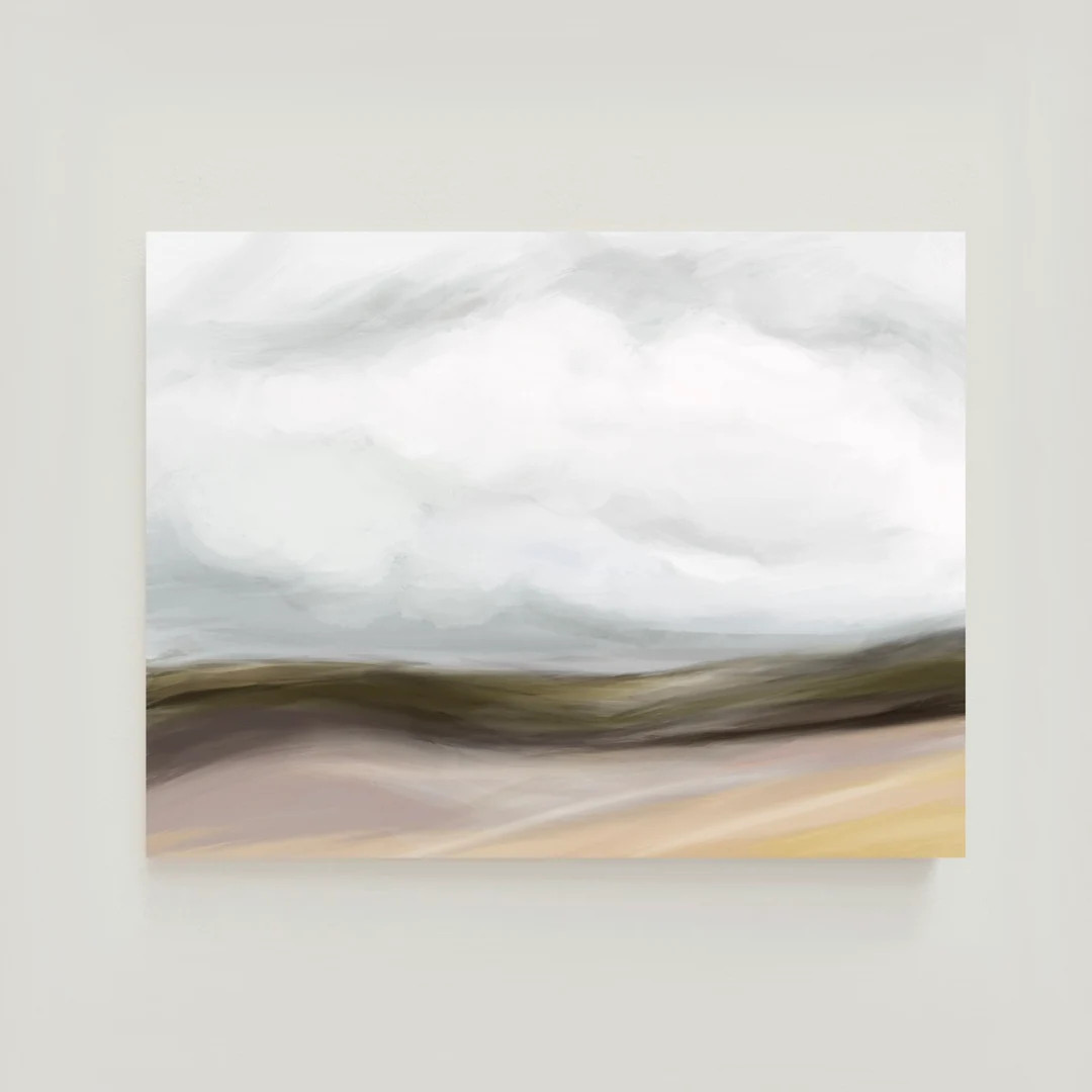 Moody Landscape Art Print, Landscape Art, Watercolor Landscape, Farmhouse Decor Wall Art, Gallery... | Etsy (US)