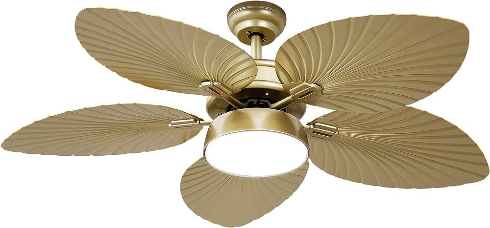 YITAHOME Tropical Ceiling Fans with Light and Remote, 52 Inch Fan Light with Memory Function, Lig... | Amazon (US)