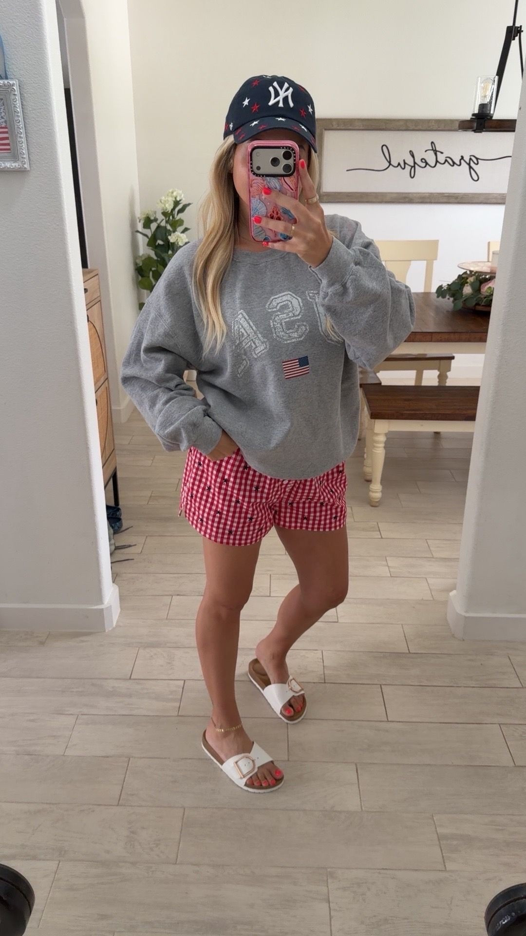 USA outfit
Large sweater
Small shorts
4th of July 
Sandals tts

#LTKootd