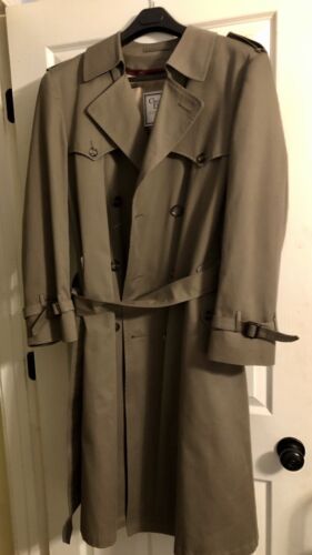 Vintage Christian Dior Le Connaisseur men’s Belted trench-coat 42R Khaki  | eBay | eBay US
