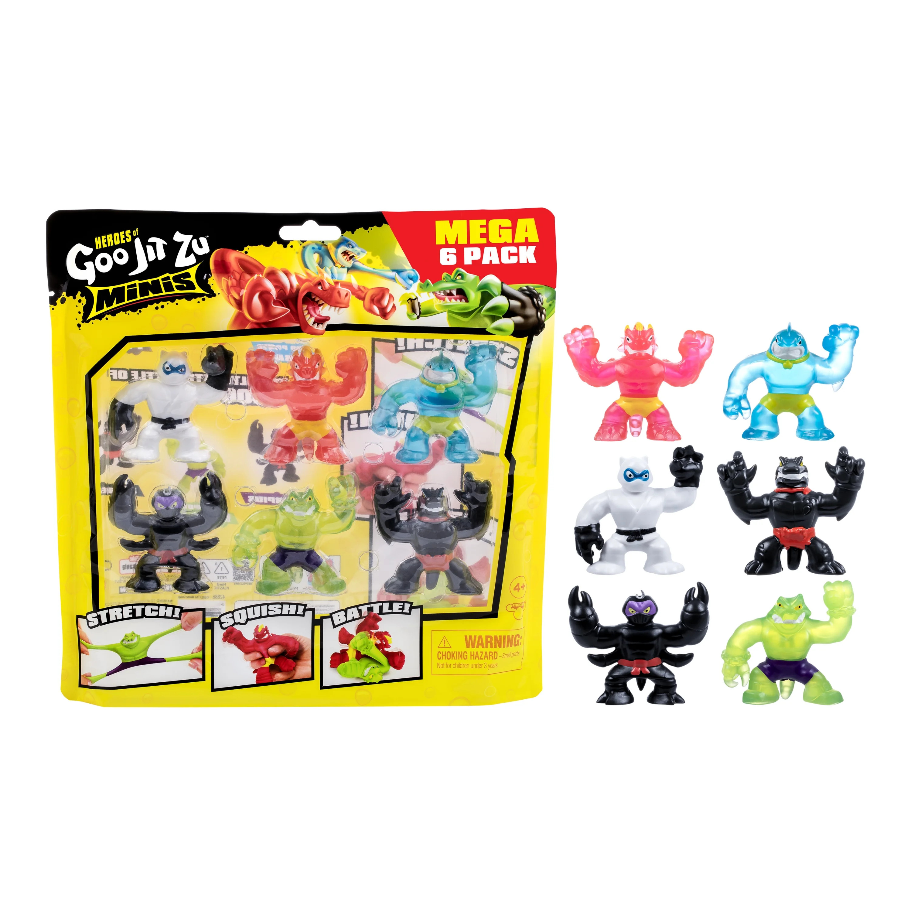 Heroes of Goo Jit Zu Minis  Mega 6 Pack  2.5 inch Mini Heroes Ages 4+ | Walmart (US)