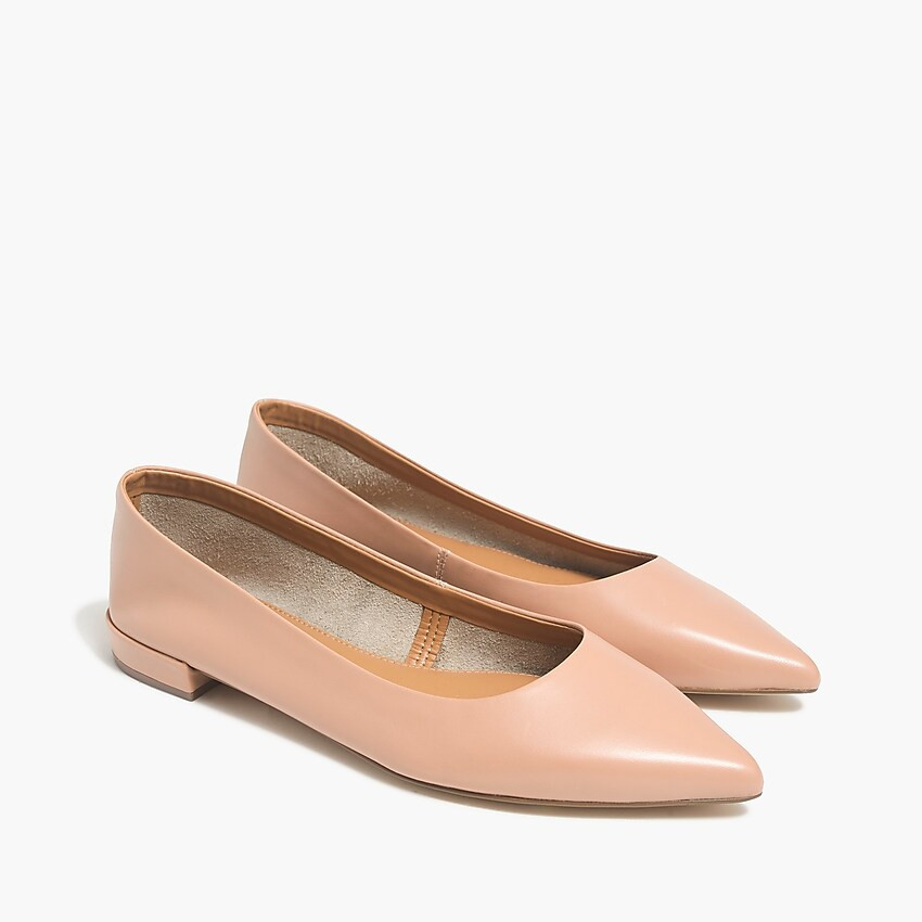 Marina leather pointy-toe flats | J.Crew Factory