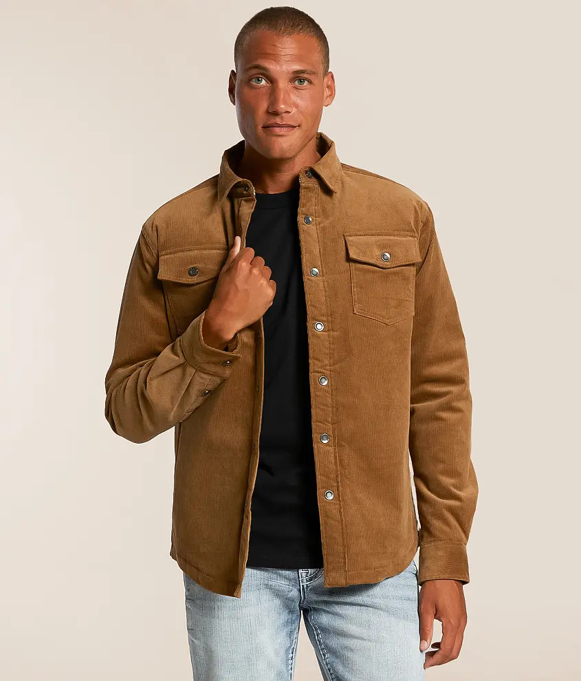 Tobacco Corduroy Shacket | Buckle