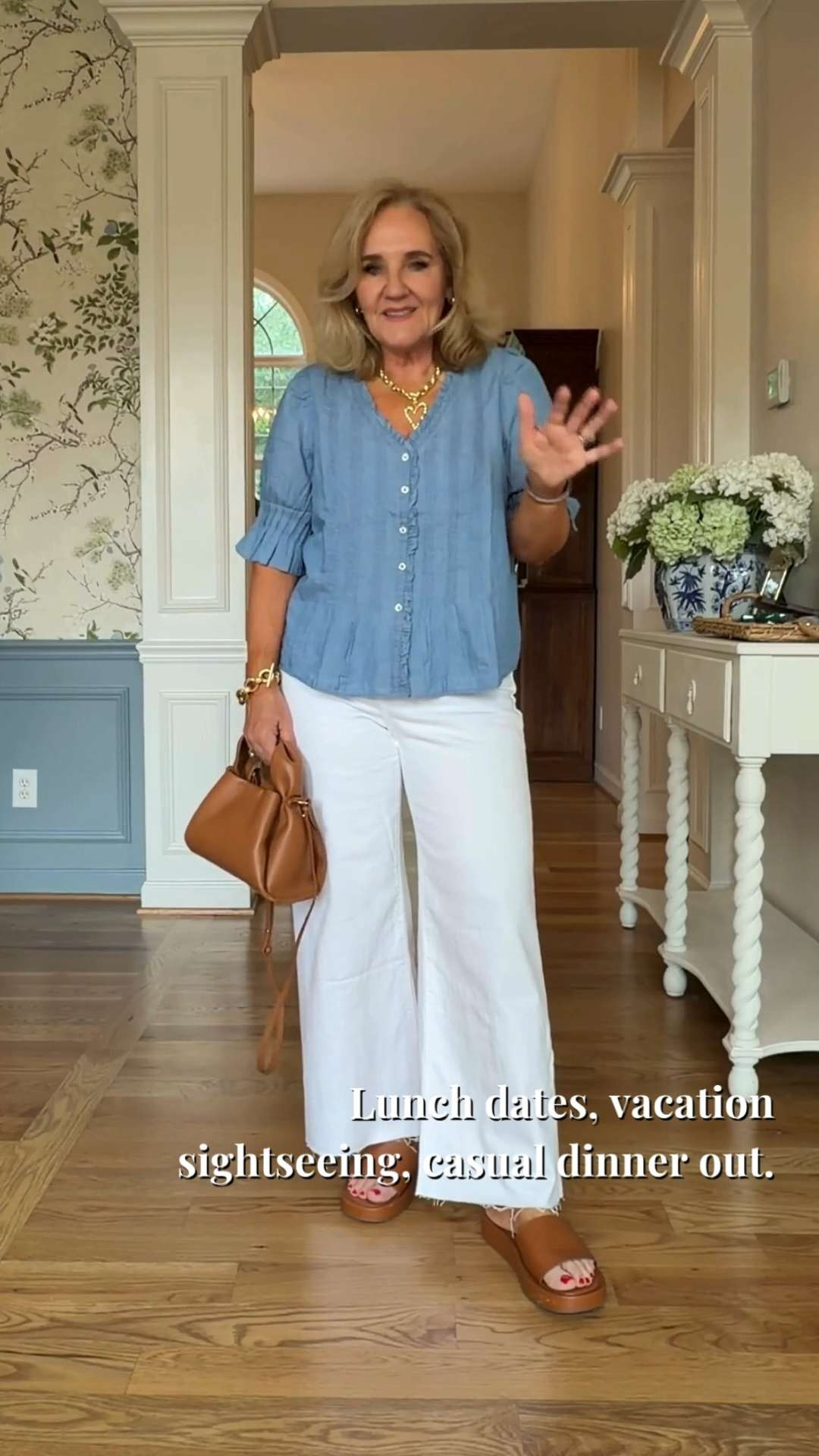 Tap the bell 🔔, heart ❤️ this post, and save for later!

If you want a top that feels lightweight but still looks polished, this one checks every box.

✔️ Relaxed fit without looking oversized
✔️ Lightweight fabric keeps you comfortable in warm weather
✔️ V-neckline and longer sleeves give flattering coverage

I sized down to a small and still had plenty of room. I skipped the petite version and loved the length and fit.

Easy to wear with white denim, linen pants, or shorts for lunch dates, travel days, casual dinners, and weekend plans.

If you’ve been looking for an easy warm-weather blouse that still feels put together, this one is worth a look. 

 #LTKootd #LTKSeasonal #LTKSaleAlert