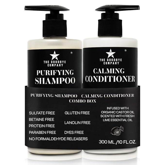 The Goodbye Company Shampoo and Conditioner Set - Sulfate-Free Hair Care with Fresh Lime Scent fo... | Amazon (US)