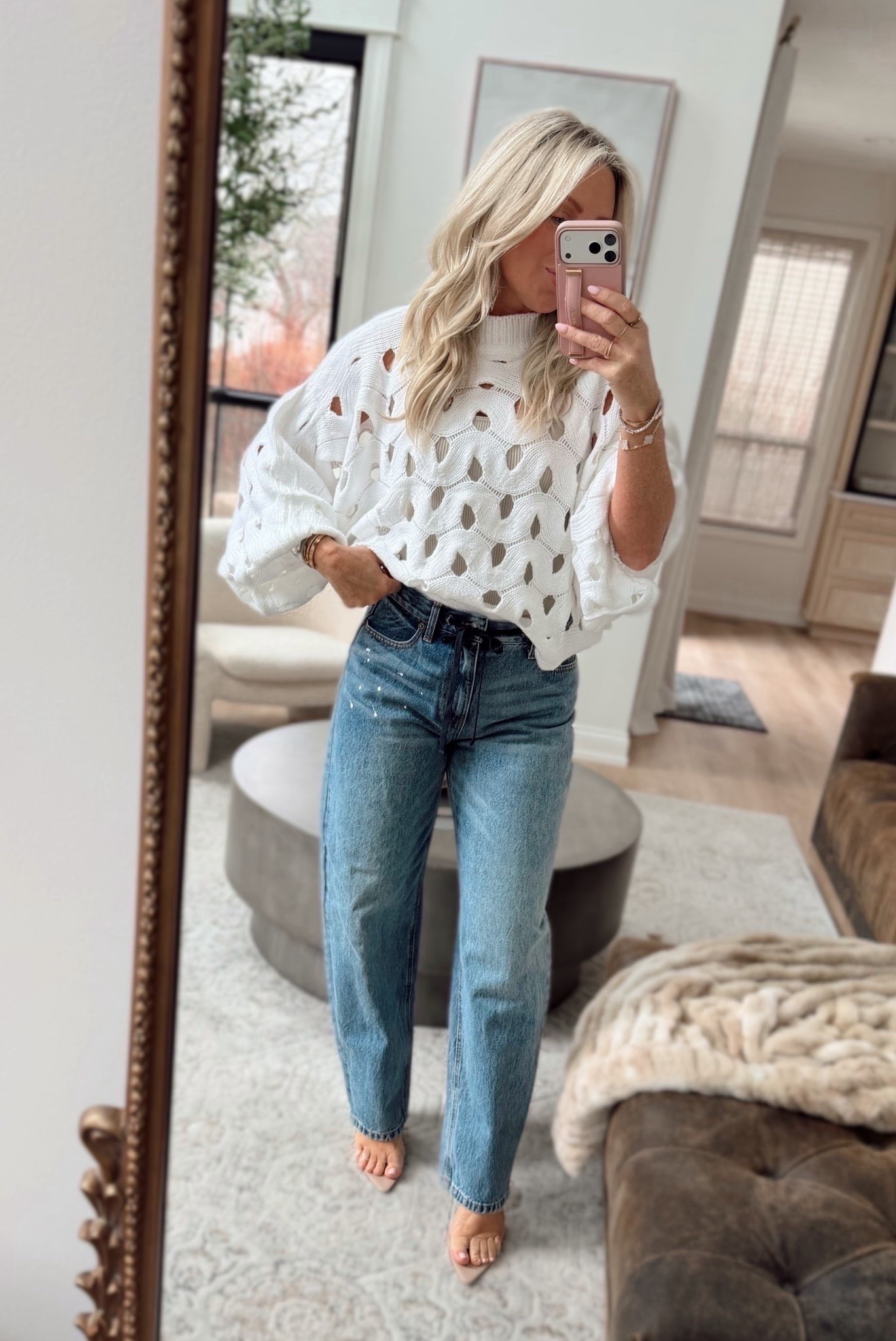 Outfit of the day 🤍
This spring trending top is Amazon & I got so many compliments on it today🤍. Already ordering another color. Paired with these amazing Target jeans I’ve been loving lately. The fit, cut, and quality honestly remind me so much of my designer denim.🔥
All TTS. 


Denim. Spring. Spring tops. Spring outfits. Jeans. Work outfit. Spring 2026. Date night. Summer outfits.

#LTKootd #LTKgrwm #LTKSeasonal