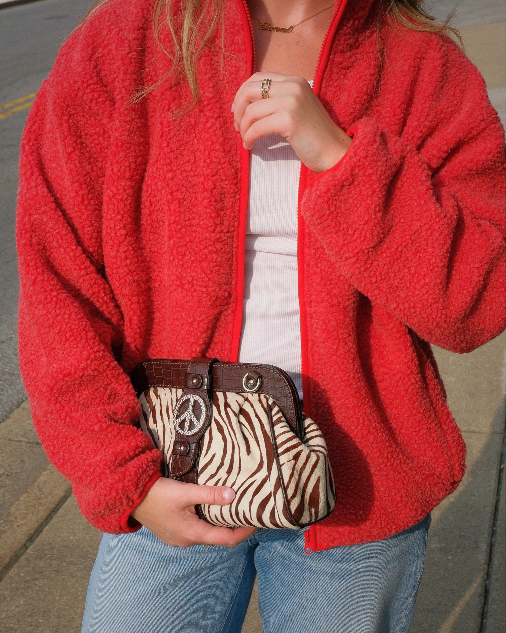 ready for fleece weather ♥️

fall fashion, fall fashion inspo, fall jackets, red fleece, casual fashion 