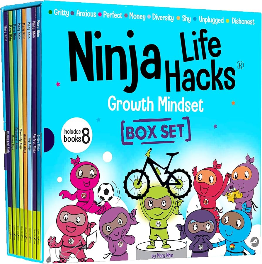 Ninja Life Hacks Growth Mindset 8 Book Box Set (Books 9-16: Perfect, Money, Anxious, Gritty, Dish... | Amazon (US)
