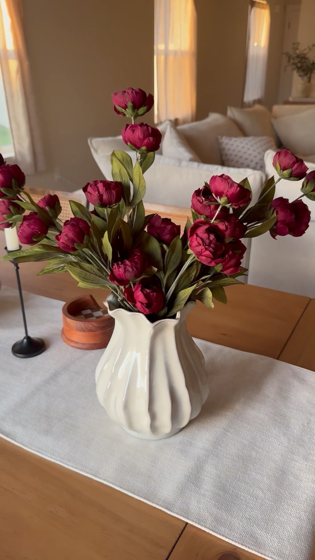 Michael’s viral peony stems in the gorgeous new burgundy color 🤎🍂 AND they are 40% off right now!

#michaels #michaelsstores #fallhomedecor #fallflorals #fauxflowers #peonies #fallcenterpiece #neutralhome #cozyhome #homedecor #diningroomdecor #affordablehomedecor #liketoknowit #homestyling

Michaels peonies
Michaels fall decor
Burgundy peonies
Faux peonies
Real touch flowers
Fall florals
Fall centerpiece
Dining table decor
Neutral home decor
Cozy home decor
Fall home styling
Faux flower arrangement
Designer look for less
Affordable home decor

#LTKSeasonal #LTKHome #LTKSaleAlert