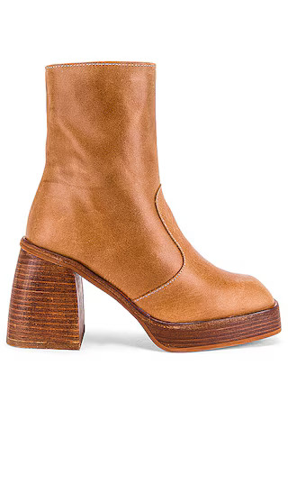 Free People Ruby Platform Boot in Tan. - size 39 (also in 36, 37, 37.5, 38, 38.5, 40, 41) | Revolve Clothing (Global)