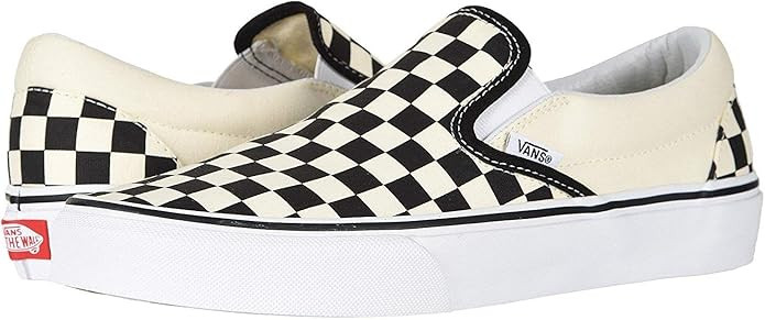Vans, Unisex Classic Slip-On Shoes (Black/White Checkered - 9 Men/10.5 Women) | Amazon (US)