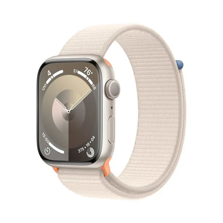 Apple Watch Series 9 GPS 45mm Starlight Aluminum Case with Starlight Sport Loop - Walmart.com | Walmart (US)