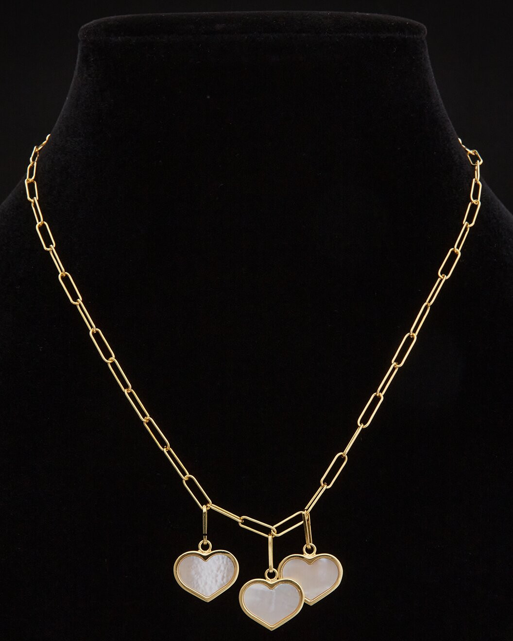 18K Over Silver Gemstone Paperclip Necklace | Gilt