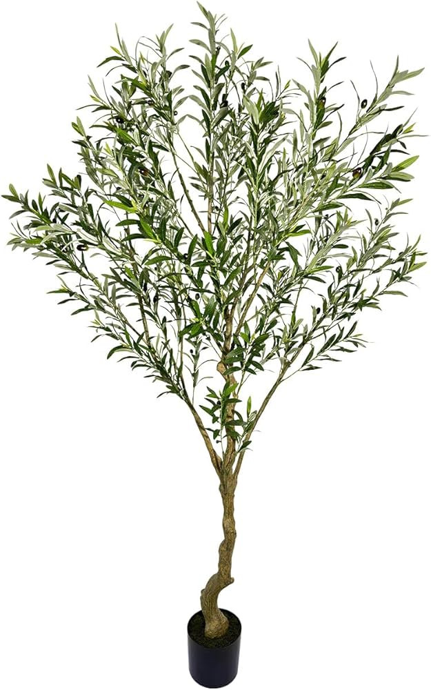 7ft Artificial Olive Tree Fake Tree Interior Decoration Tree Artificial Tree Fauk Tree | Amazon (US)
