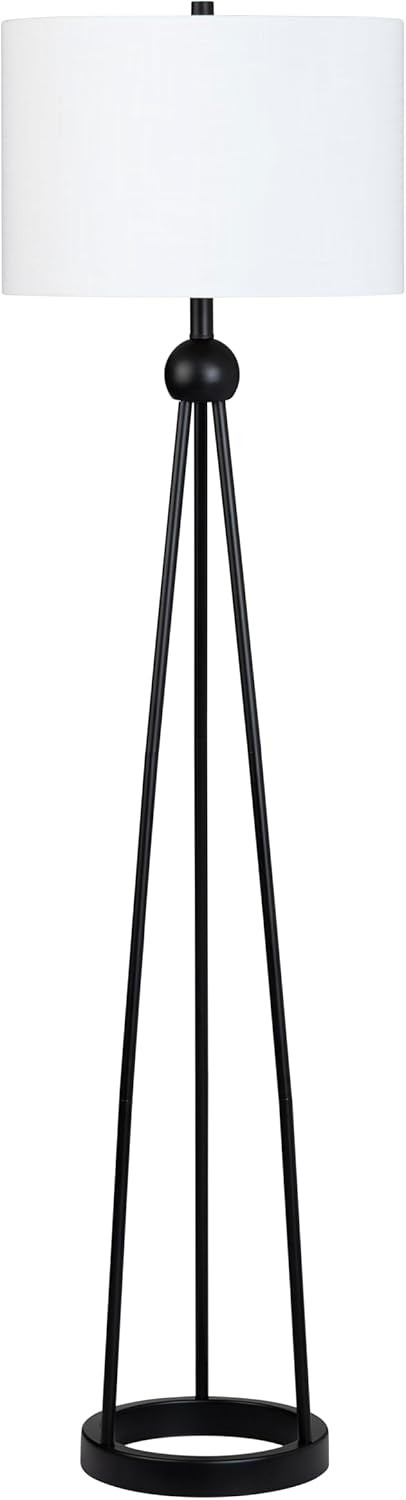 Crestview Collection 61" Black Metal Tripod Floor Lamp w/Shade | Amazon (US)