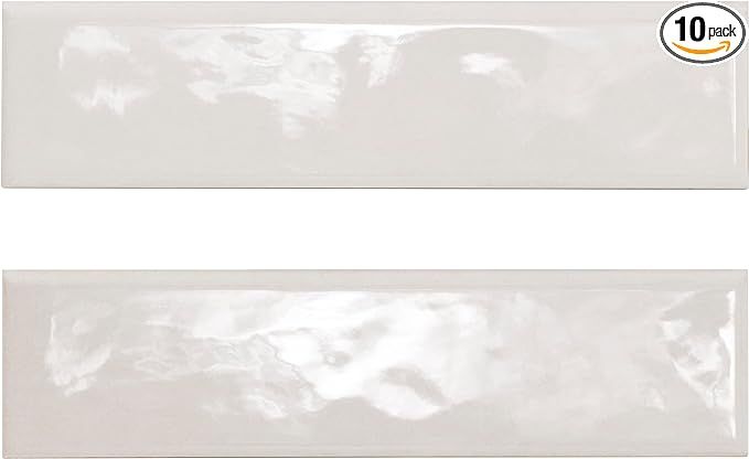 MSI Renzo Dove 3 Inch x 12 Inch Bullnose Ceramic Subway Wall Tile for Bathroom, Kitchen Backsplas... | Amazon (US)