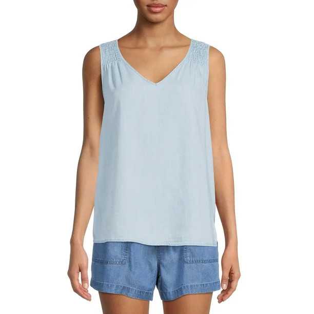 Time and Tru Women's V-Neck Tank Top, Sizes XS-XXXL | Walmart (US)