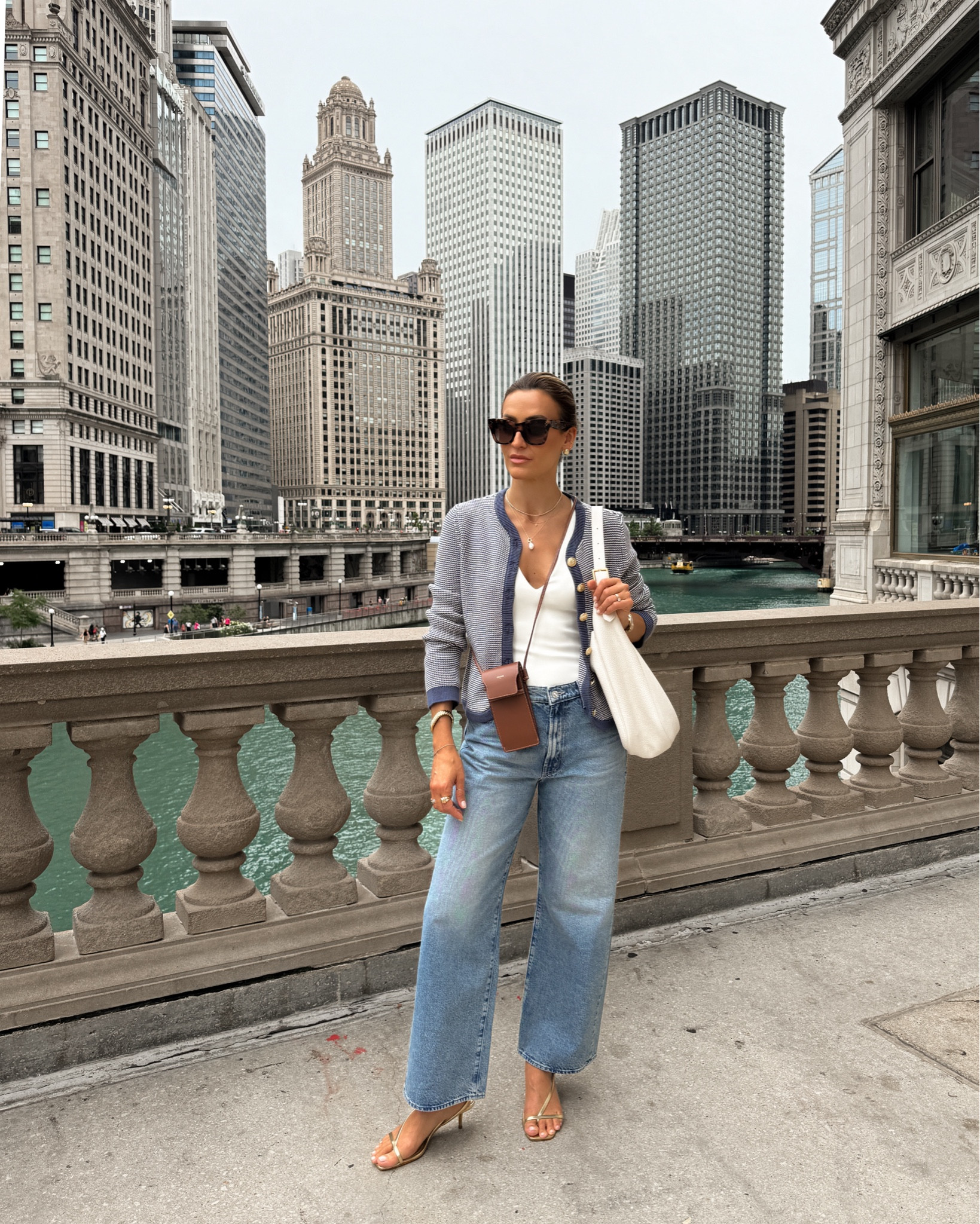 What I wore to lunch yesterday! Nsale Mother jeans (my favorite relaxed silhouette) bodysuit (small) and cardigan XS - Celine sunnies still available! Celine phone bag is the case of the metal sunnies 

#LTKSummerSales #LTKStyleTip #LTKxNSale