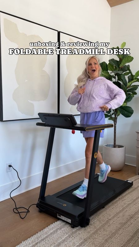 FOLDING TREADMILL DESK // unboxing & review 💭🏃🏼‍♀️ 

PROS:
+ under $350
+ compact & easy to fold
+ large desk space 
+ 0.6-7.6 MPH
+ 12 preset programs 
+ tracks time, distance, speed, & calories burned
+ has wheels for easy mobility

CONS:
+ desk height is not adjustable
+ no incline option
+ hard to roll over thicker carpets/rugs

#walkingpad #treadmilldesk #unboxingvideo #amazonfinds #amazongadgets #amazonmusthaves #workfromhome 

#LTKhome #LTKfitness #LTKActive