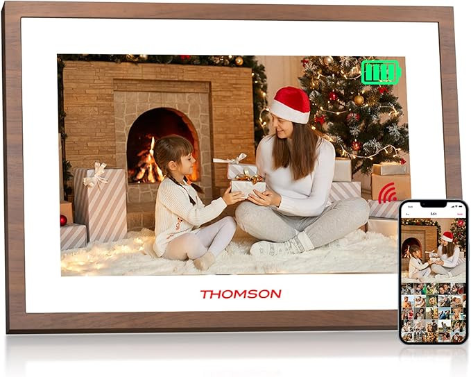 THOMSON Digital Picture Frame with 4000mAh Battery, Digital Photo Frame WiFi with 32 GB, HD IPS T... | Amazon (US)