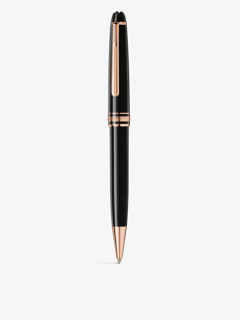 Meisterstück Classique rose gold-coated precious resin ballpoint pen | Selfridges